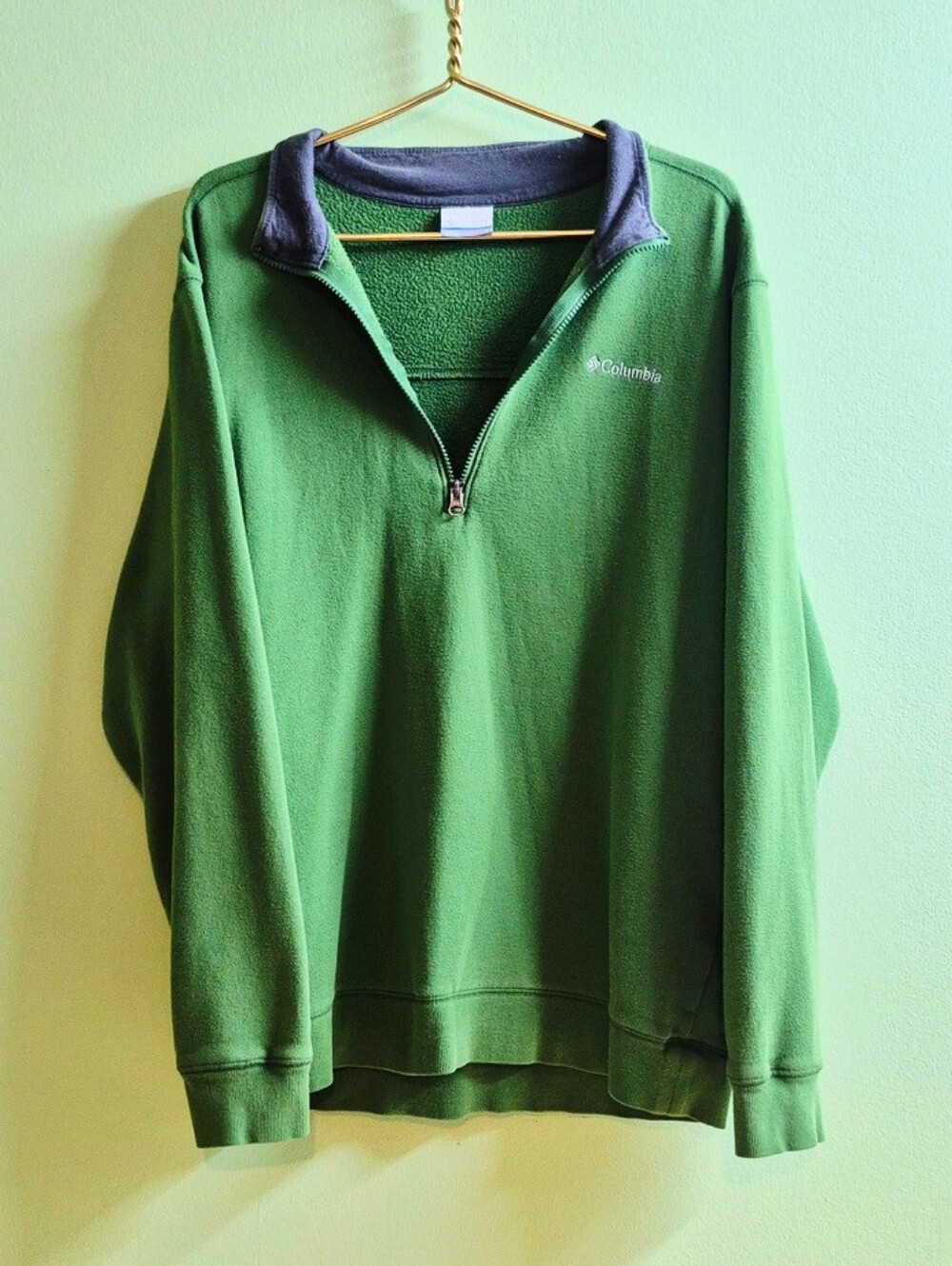 Columbia Men's Green Quarter-Zip Fleece